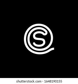S letter logo with nice black background.S letter icon.S letter design.