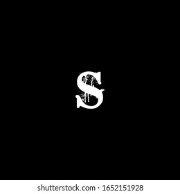 S letter logo with nice black background.S letter icon.S letter design.