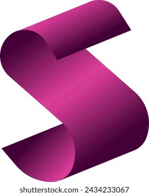 S Letter Logo. Purple Color. - Vector