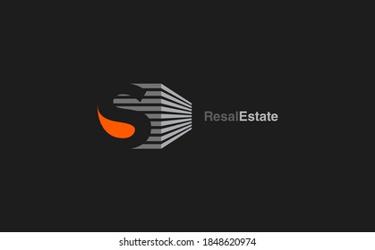 S Letter Logo for Real Estate. Creative Vector design.