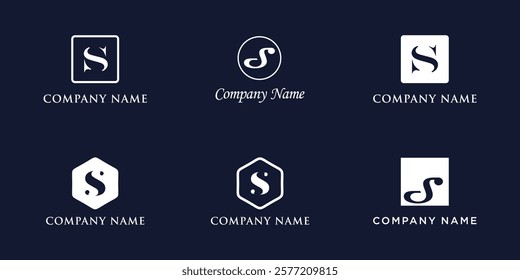 S Letter Logo Set Monogram style, bundle vector