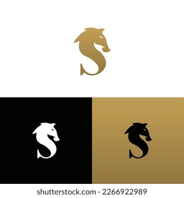 S letter logo shaped like a horse