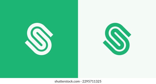 logotipo de letra s, diseño de vector monograma espiral