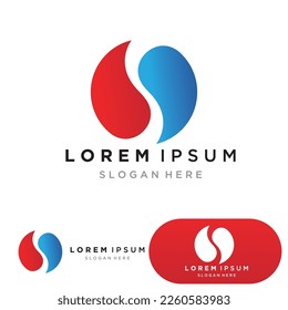 Logotipo de letra S y vector de símbolo