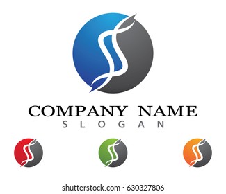 S letter logo template