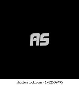 A S letter logo template design