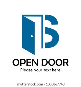 S Letter logo template illustration with door symbol. Suitable for architecture, room and interior. Also suitable for logo based alphabet.