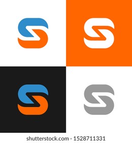 S letter logo template, initial letter S icon design, vector illustration