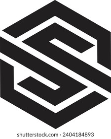 Logotipo de letra S	Plantilla en un estilo minimalista moderno
