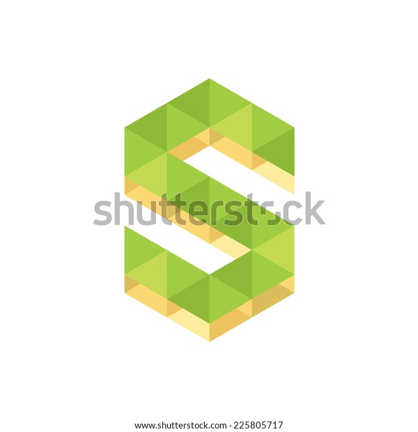 S Letter Logo Template Nature Colors Stock Vector Royalty Free