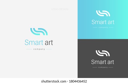 S letter logo template for smart business