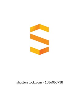 S letter logo template vector icon design