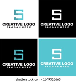 S Letter Logo Template vector icon illustration design. vector Business corporate letter S logo design vector. Simple and clean flat design of letter S logo vector template.