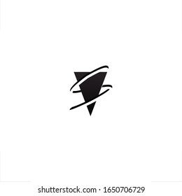 S letter logo with triangle V letter.