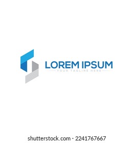 Diseño único del logotipo de la letra S