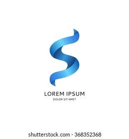 S letter logo. Vector concept of company logo template. Sign of corporate identity in the form of letter S.