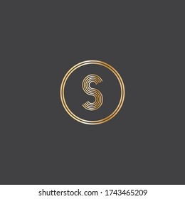 Diseño vectorial de logotipo de letra S