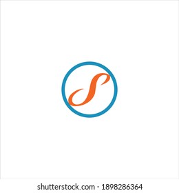 S letter logo vector design on white color background. s icon