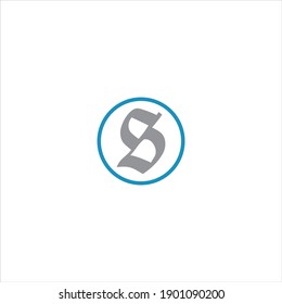 S letter logo vector design on white color background. s icon