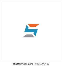 S letter logo vector design on white color background. s icon