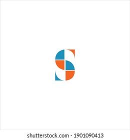 S letter logo vector design on white color background. s icon