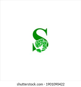 S letter logo vector design on white color background. s icon