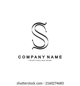 S letter logo vector design with elegant style, suitable for logos, companies, business, advertising, marketing