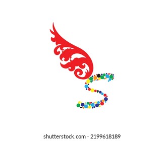 Diseño vectorial de logotipo de letra S