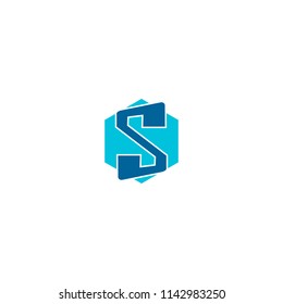 S letter logo, letter S vector graphic design.