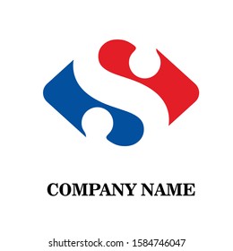 s letter logo vector graphic design, monogram logo