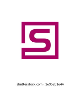S letter logo vector icon template