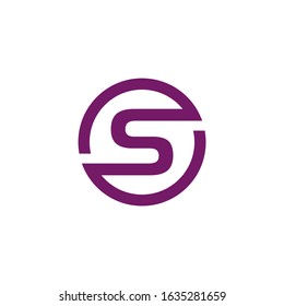 S letter logo vector icon template