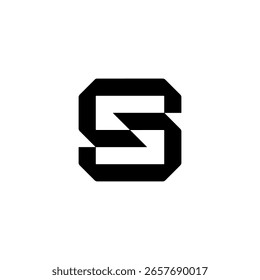 Ilustração do vetor do logotipo da letra S