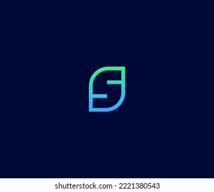 Símbolo de monograma abstracto de plantilla de vectores de logotipo S. Usable para el deporte de negocios, la tecnología, la moda, el logotipo digital y creativo futuro