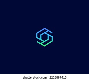Símbolo de monograma abstracto de plantilla de vectores de logotipo S. Usable para el deporte de negocios, la tecnología, la moda, el logotipo digital y creativo futuro