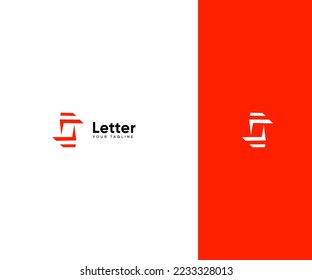 Símbolo de monograma abstracto de plantilla de vectores de logotipo S. Usable para el deporte de negocios, la tecnología, la moda, el logotipo digital y creativo futuro