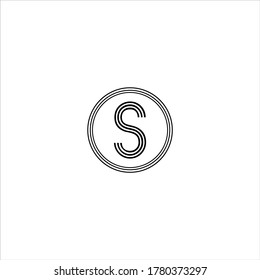 S letter logo vintage design