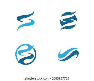 S letter logo, volume icon design template element