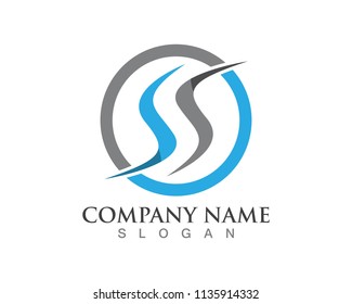 S letter logo, volume icon design template element