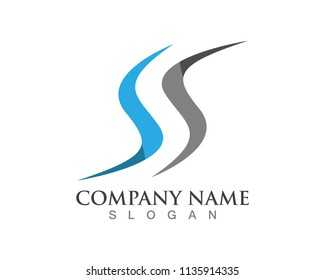 S letter logo, volume icon design template element
