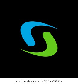 S letter logo, volume icon design template element
