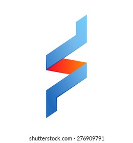 S letter logo, volume icon design template element
