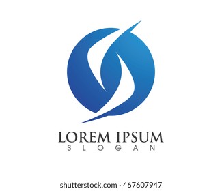 S letter logo, volume icon design template element