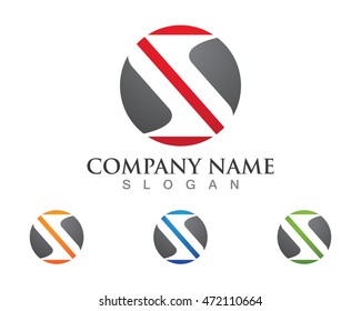S letter logo, volume icon design template element