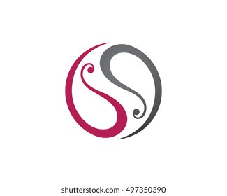 S letter logo, volume icon design template element