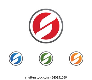 S letter logo, volume icon design template element