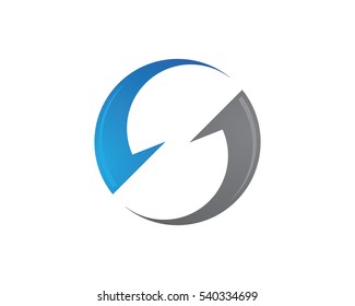 S letter logo, volume icon design template element