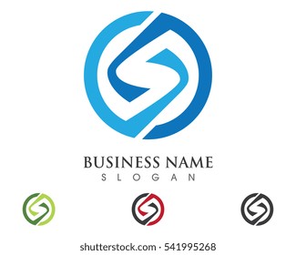S letter logo, volume icon design template element