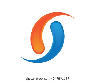 S letter logo, volume icon design template element