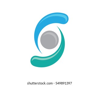 S letter logo, volume icon design template element